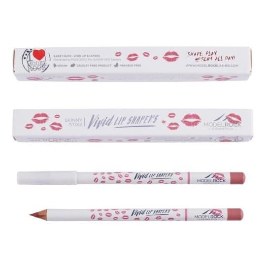 1 x MODELROCK Vivid Lip Shapers Skinny Stixz Lipliner SASSY NUDE lip liner vegan - Health & Beauty:Makeup:Lips:Lip Liner