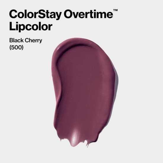 1x REVLON ColorStay Overtime Liquid Lipcolor Lipstick LIMITLESS BLACK CHERRY 500 - Health & Beauty:Makeup:Lips:Lipstick