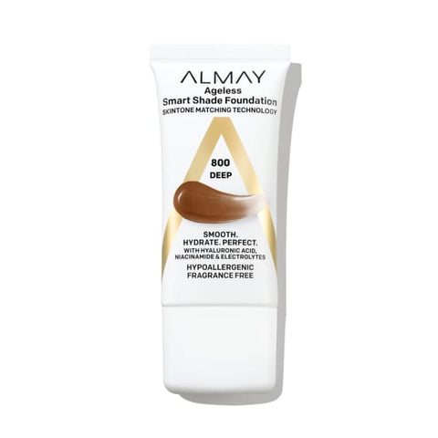 ALMAY AGELESS Smart Shade Foundation DEEP 800 skintone matching hyaluronic acid - Health & Beauty:Makeup:Face:Foundation