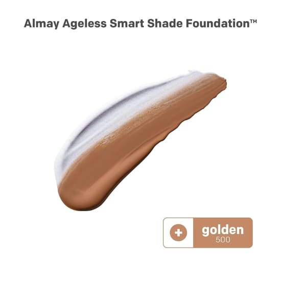 ALMAY AGELESS Smart Shade Foundation GOLDEN 500 skintone matching hyaluronic aci - Health & Beauty:Makeup:Face:Foundation