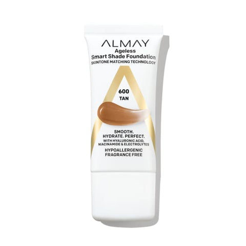 ALMAY AGELESS Smart Shade Foundation TAN 600 skintone matching hyaluronic aci - Health & Beauty:Makeup:Face:Foundation