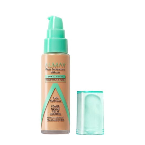 ALMAY Clear Complexion Foundation NEUTRAL 400 30mL salicylic acid acne treatment - Health & Beauty:Makeup:Face:Foundation