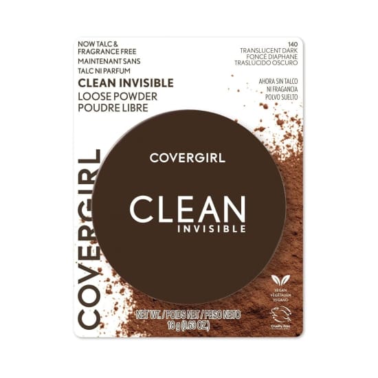 COVERGIRL Clean Invisible Loose Powder TRANSLUCENT DARK 140 talc fragrance free - Health & Beauty:Makeup:Face:Face Powder