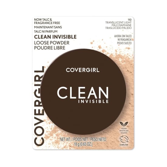 COVERGIRL Clean Invisible Loose Powder TRANSLUCENT LIGHT 110 talc fragrance free - Health & Beauty:Makeup:Face:Face Powder