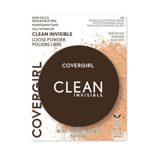 COVERGIRL Clean Invisible Loose Powder TRANSLUCENT MEDIUM WARM 130 talc free - Health & Beauty:Makeup:Face:Face Powder