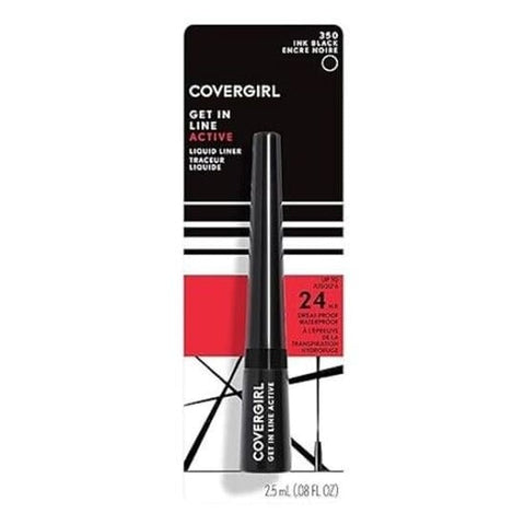 COVERGIRL Get In Line Active Liquid Eyeliner INK BLACK 350 eye liner - Health & Beauty:Makeup:Eyes:Eyeliner