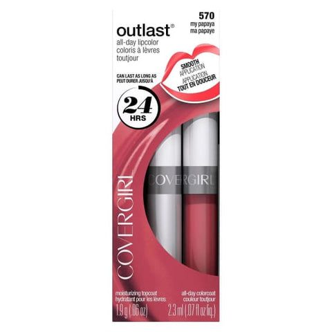 COVERGIRL Outlast All Day Liquid Lipcolor Lipstick MY PAPAYA 570 - Health & Beauty:Makeup:Lips:Lipstick