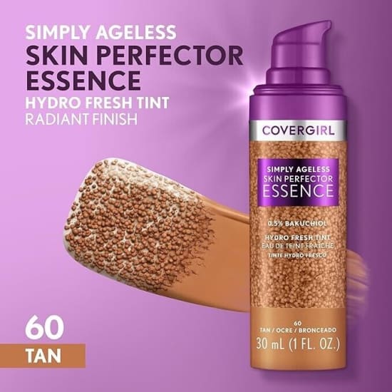 COVERGIRL Simply Ageless Skin Perfector Essence Foundation TAN 60 30mL - Health & Beauty:Makeup:Face:Foundation