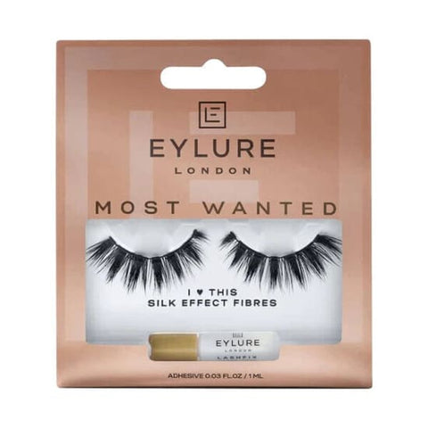 EYLURE Most Wanted Silk Effect Fibres Strip Lashes + Adhesive I LOVE THIS heart - Health & Beauty:Makeup:Eyes:Eyelash Extensions