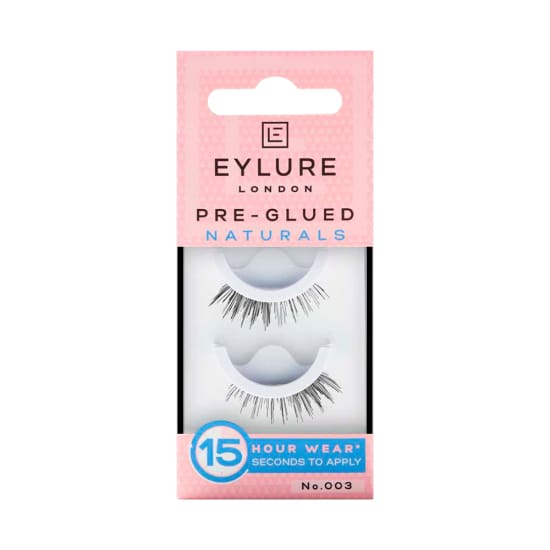 EYLURE Pre-Glued Naturals False Strip Eyelashes NO 003 15hr wear lash extensions - Health & Beauty:Makeup:Eyes:Eyelash Extensions