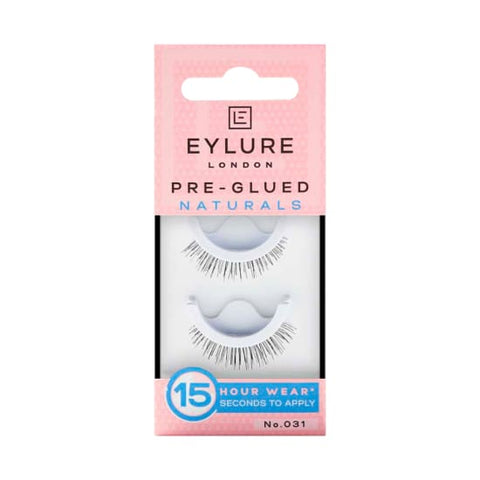 EYLURE Pre-Glued Naturals False Strip Eyelashes NO 031 15hr wear lash extensions - Health & Beauty:Makeup:Eyes:Eyelash Extensions