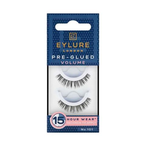 EYLURE Pre-Glued Volume False Strip Eyelashes NO 101 15hr wear extensions - Health & Beauty:Makeup:Eyes:Eyelash Extensions