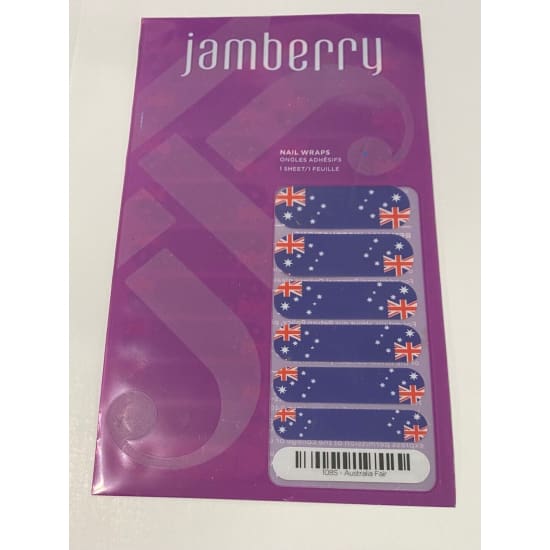 JAMBERRY Nail Wraps AUSTRALIA FAIR Strips stickers Full sheet australian flag - Health & Beauty:Nail Care Manicure & Pedicure:Nail