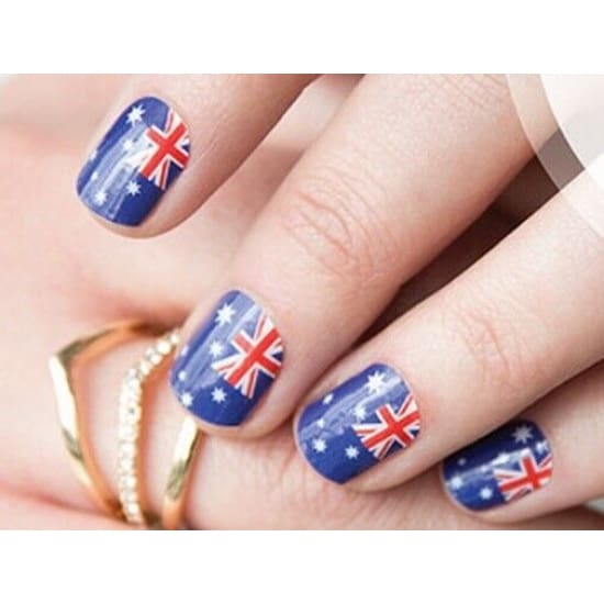 JAMBERRY Nail Wraps AUSTRALIA FAIR Strips stickers Full sheet australian flag - Health & Beauty:Nail Care Manicure & Pedicure:Nail