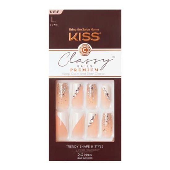 KISS Classy Nails Nail Tips Long Length + Glue 7 day wear CSP02 Gorgeous - Health & Beauty:Nail Care Manicure & Pedicure:Nail