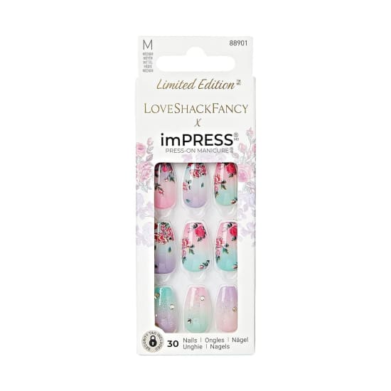 KISS Impress Press On Manicure Nail Tips LILAC CRUSH medium length coffin - Health & Beauty:Nail Care Manicure & Pedicure:Nail