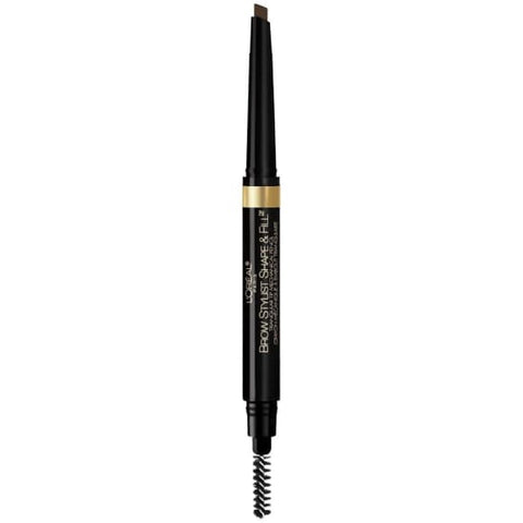 LOREAL Brow Stylist Shape & Fill Brow Crayon BRUNETTE 420 triangular + spoolie - Health & Beauty:Makeup:Eyes:Eyebrow Liner & Definition