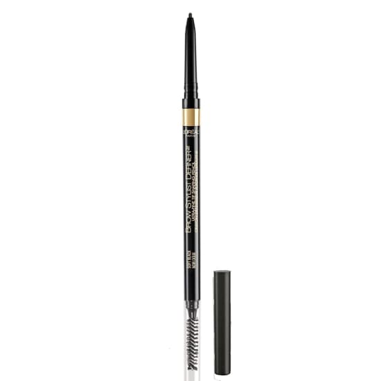 LOREAL Brow Stylist Ultra Fine Tip Brow Pencil SOFT BLACK 393 spoolie waterproof - Health & Beauty:Makeup:Eyes:Eyebrow Liner & Definition