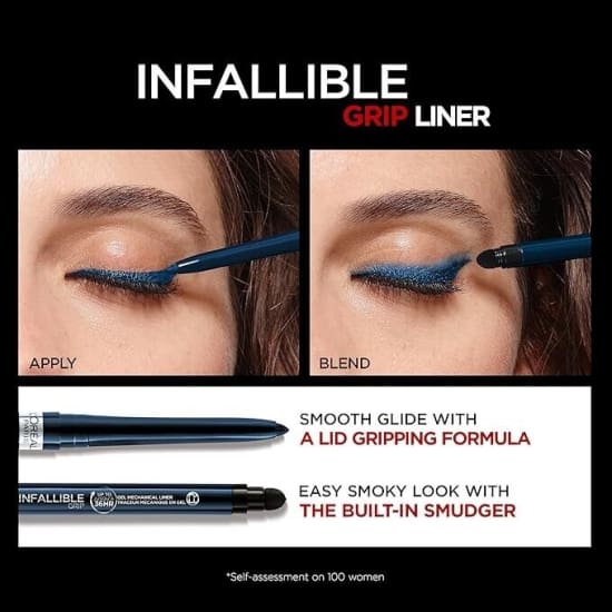 LOREAL Infallible GEL Mechanical Eyeliner BLUE JERSEY 230 Eye Liner 36hr waterp - Health & Beauty:Makeup:Eyes:Eyeliner