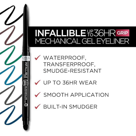 LOREAL Infallible GEL Mechanical Eyeliner BLUE JERSEY 230 Eye Liner 36hr waterp - Health & Beauty:Makeup:Eyes:Eyeliner