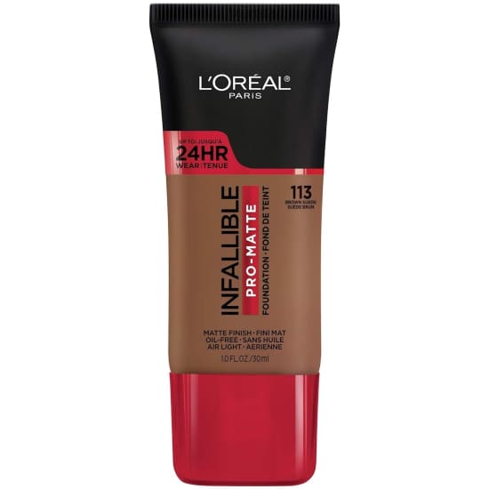 LOREAL Infallible Pro Matte Foundation BROWN SUEDE 113 24hr oil free waterproof - Health & Beauty:Makeup:Face:Foundation