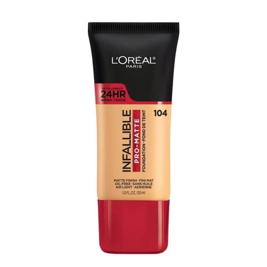 LOREAL Infallible Pro Matte Foundation GOLDEN BEIGE 104 24hr oil free waterproof - Health & Beauty:Makeup:Face:Foundation