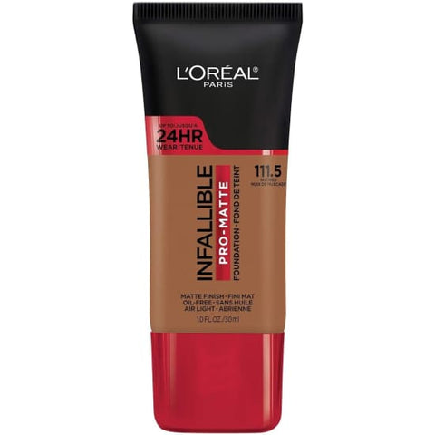 LOREAL Infallible Pro Matte Foundation NUTMEG 111.5 24hr oil free waterproof - Health & Beauty:Makeup:Face:Foundation