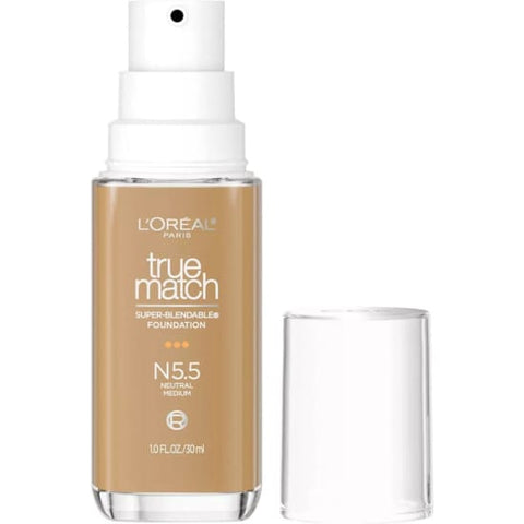 LOREAL True Match Super Blendable Foundation N5.5 Neutral Medium 30mL PUMP - Health & Beauty:Makeup:Face:Foundation