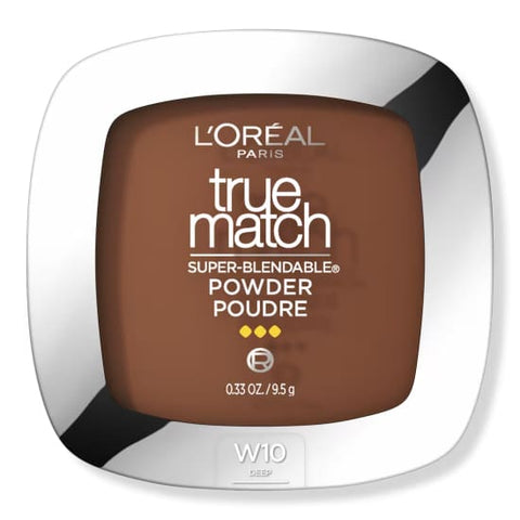 LOREAL True Match Super Blendable Pressed Powder DEEP W10 - Health & Beauty:Makeup:Face:Face Powder