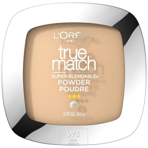 LOREAL True Match Super Blendable Pressed Powder LIGHT MEDIUM W3 - Health & Beauty:Makeup:Face:Face Powder