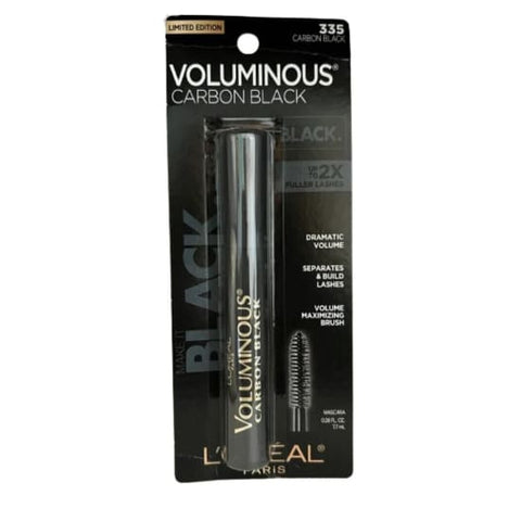 LOREAL Voluminous CARBON BLACK mascara 335 washable 2x Thicker lashes volumizing - Health & Beauty:Makeup:Eyes:Mascara