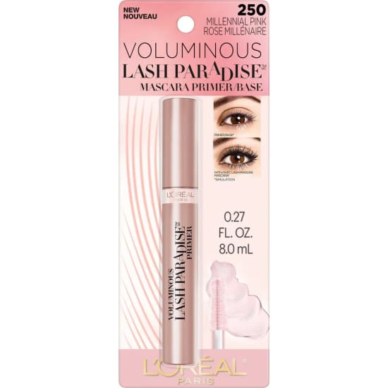 LOREAL Voluminous Lash Paradise Primer Mascara MILLENNIAL PINK 250 - Health & Beauty:Makeup:Eyes:Mascara