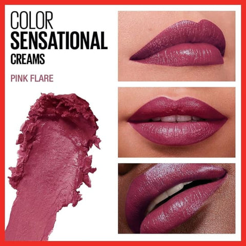 MAYBELLINE Colorsensational Lipstick PINK FLARE 255 cream creamy mattes - Health & Beauty:Makeup:Lips:Lipstick