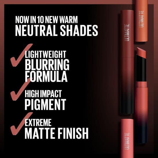 MAYBELLINE Colorsensational Ultimatte Matte Lipstick MORE SEPIA 688 - Health & Beauty:Makeup:Lips:Lipstick