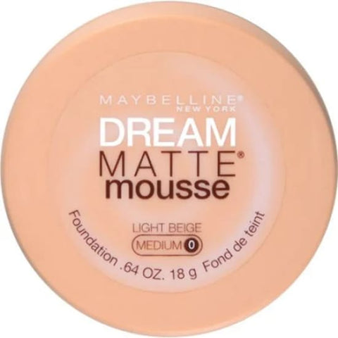 MAYBELLINE Dream Matte Mousse Foundation LIGHT BEIGE Medium - Health & Beauty:Makeup:Face:Foundation