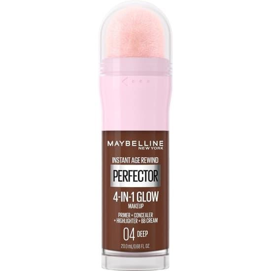 MAYBELLINE Instant Age Rewind Perfector 4 in 1 Glow Makeup DEEP 04 foundation - Health & Beauty:Makeup:Face:Foundation