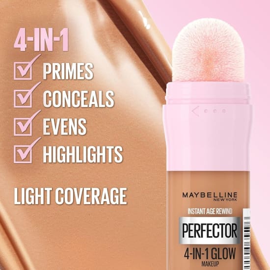 MAYBELLINE Instant Age Rewind Perfector 4 in 1 Glow Makeup DEEP 04 foundation - Health & Beauty:Makeup:Face:Foundation