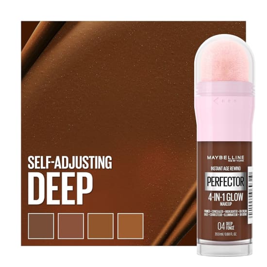 MAYBELLINE Instant Age Rewind Perfector 4 in 1 Glow Makeup DEEP 04 foundation - Health & Beauty:Makeup:Face:Foundation