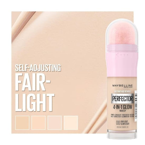 MAYBELLINE Instant Age Rewind Perfector 4 in 1 Glow Makeup FAIR LIGHT 00 - Health & Beauty:Makeup:Face:Foundation