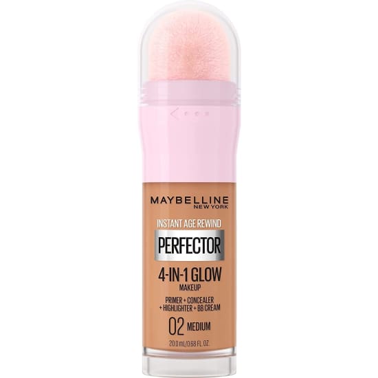 MAYBELLINE Instant Age Rewind Perfector 4 in 1 Glow Makeup MEDIUM 02 - Health & Beauty:Makeup:Face:Foundation