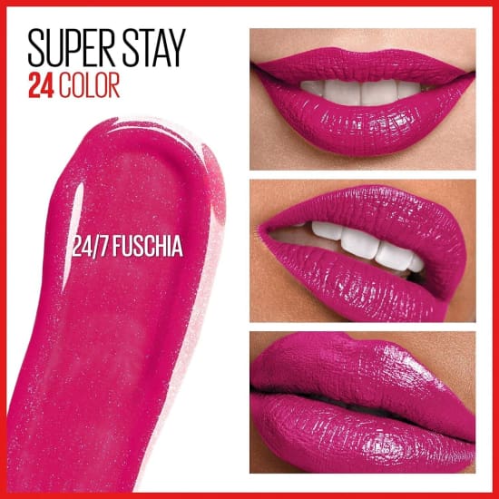 MAYBELLINE SuperStay 24HR 2-step 24/7 FUSCHIA 220 Lipcolor liquid lipstick - Health & Beauty:Makeup:Lips:Lipstick