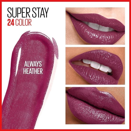 MAYBELLINE SuperStay 24HR 2-step ALWAYS HEATHER 120 Lipcolor liquid lipstick - Health & Beauty:Makeup:Lips:Lipstick