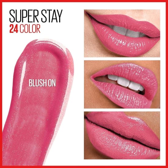 MAYBELLINE SuperStay 24HR 2-step BLUSH ON 105 Lipcolor liquid lipstick pink - Health & Beauty:Makeup:Lips:Lipstick