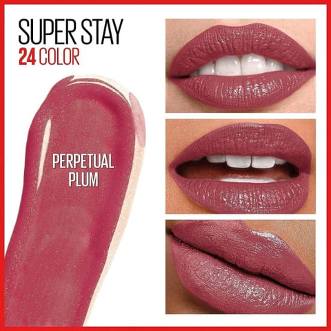 MAYBELLINE SuperStay 24HR 2-step Lipcolor PERPETUAL PLUM 055 liquid lipstick - Health & Beauty:Makeup:Lips:Lipstick