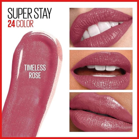 MAYBELLINE SuperStay 24HR 2-step Lipcolor TIMELESS ROSE 090 liquid lipstick pink - Health & Beauty:Makeup:Lips:Lipstick