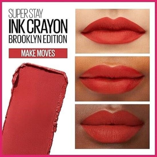 MAYBELLINE SuperStay Ink Lip Crayon Lipstick MAKE MOVES 135 red - Health & Beauty:Makeup:Lips:Lipstick