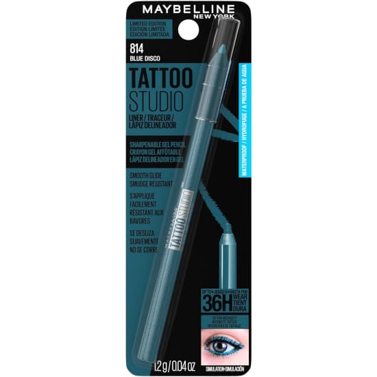 MAYBELLINE Tattoo Studio Eye Liner BLUE DISCO 814 eyeliner waterproof - Health & Beauty:Makeup:Eyes:Eyeliner