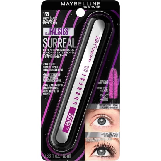 MAYBELLINE The Falsies Surreal Extensions Mascara META BLACK 165 washable - Health & Beauty:Makeup:Eyes:Mascara