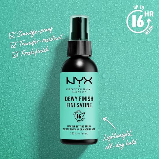 NYX Dewy Finish Makeup Setting Spray for 16HR 60mL MSS02 - Health & Beauty:Makeup:Face:Setting Spray