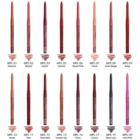 NYX Retractable Mechanical Lip Liner Pencil CHOOSE YOUR COLOUR Lipliner - Pretty In Pink MPL22 - Health & Beauty:Makeup:Lips:Lip Liner